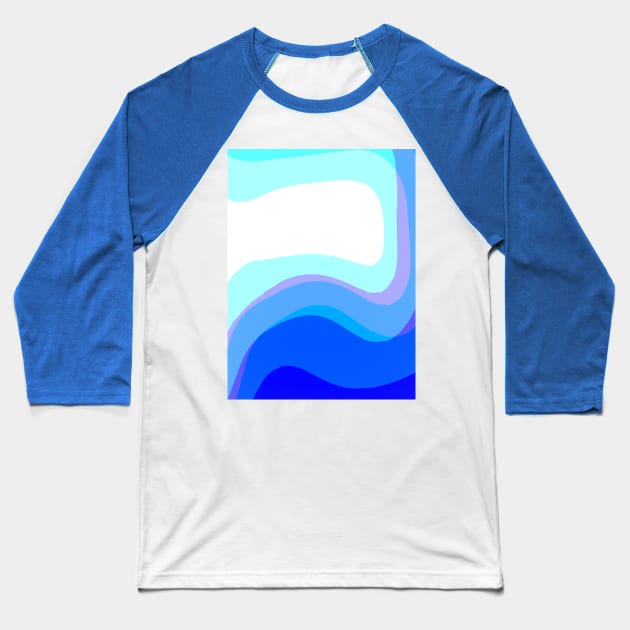Blue Abstract 1112 Baseball T-Shirt by Korey Watkins